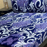 Fleece Bedsheet King Size-3Pcs-Design-Floral